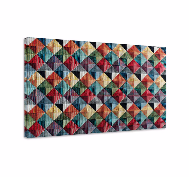 Geometrisch canvas schilderij levendige geometrische vormen - TenStickers
