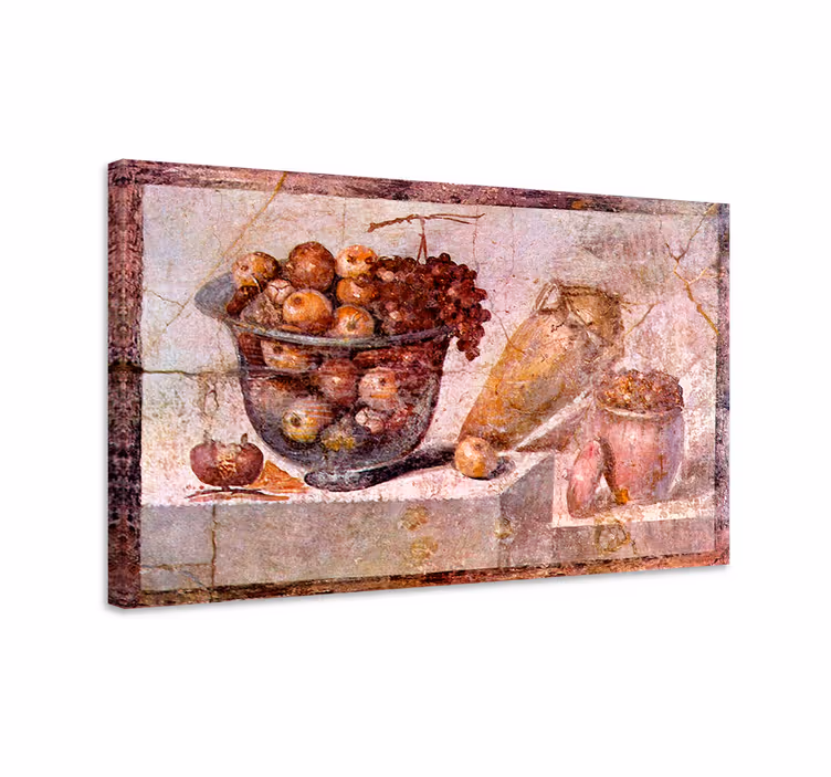 Canvas stilleven en fruit fruitkom arrangement - TenStickers