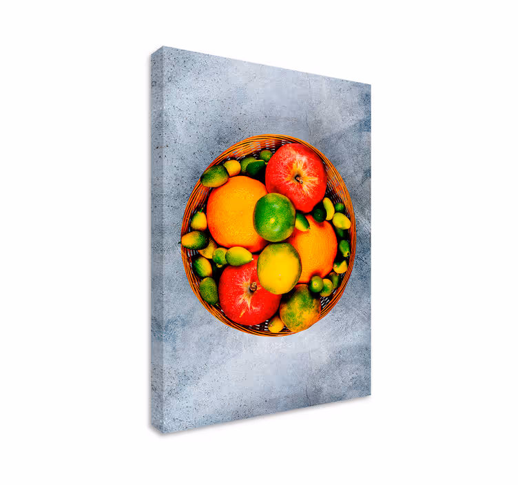 Levendige fruitmand Canvas stilleven en fruit - TenStickers