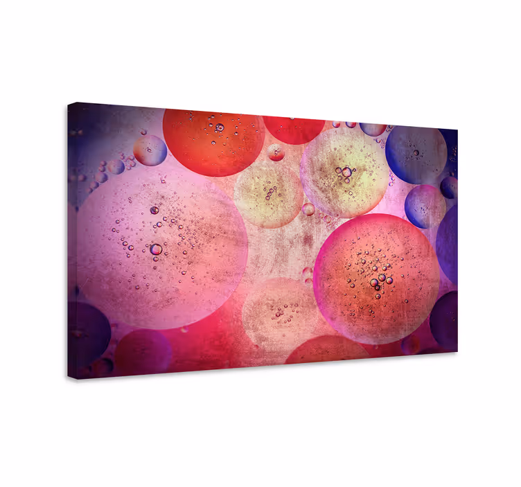 Canvas schilderij abstract bubblepatronen vorming - TenStickers