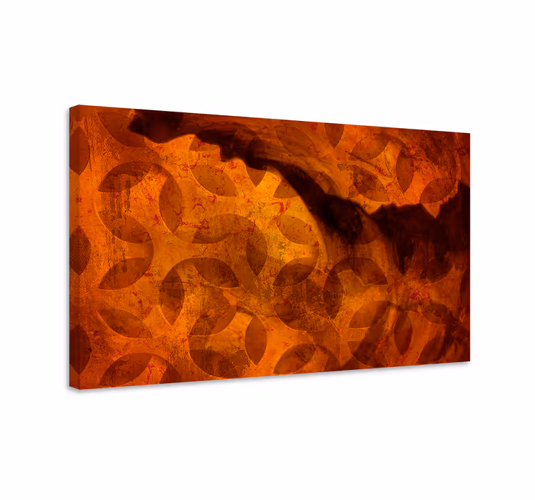 Canvas schilderij abstract intricate bladvormen - TenStickers