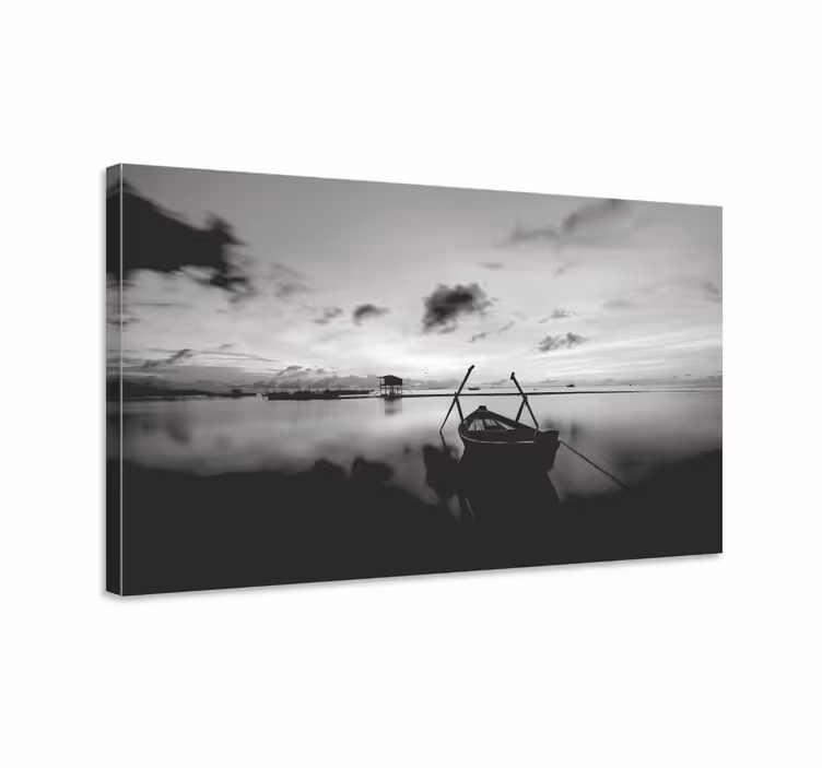 Canvas landschap rustige waterkant scène - TenStickers