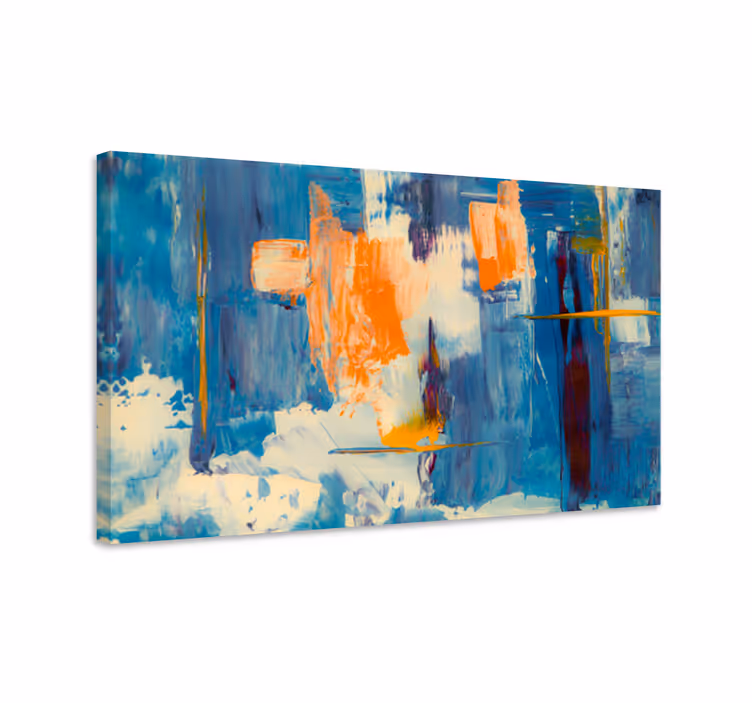 Canvas schilderij abstract Scandinavische verfspatten - TenStickers