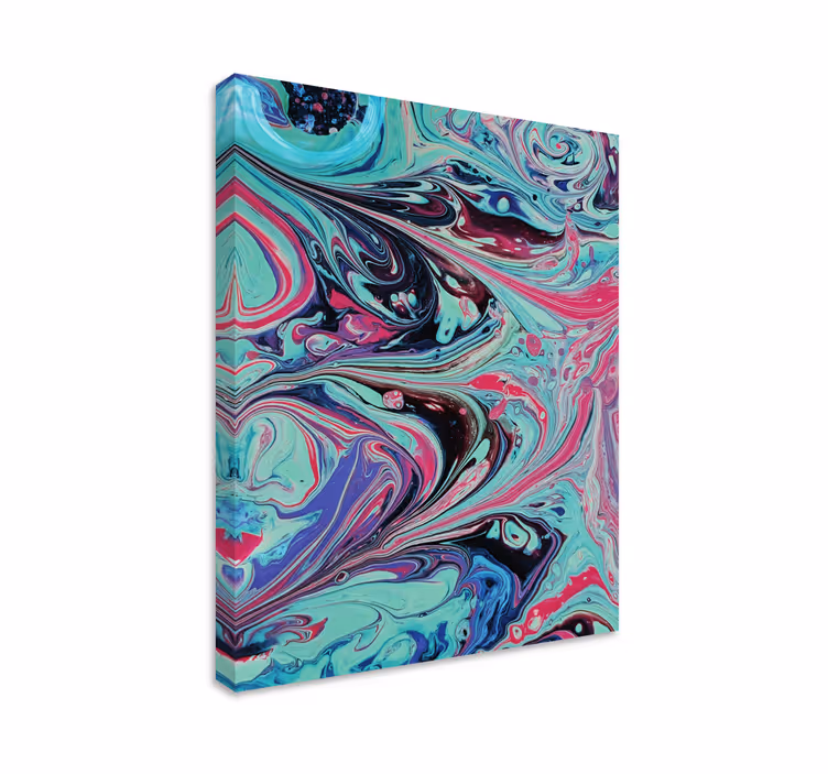 Canvas schilderij abstract vloeibare kunst draaien - TenStickers