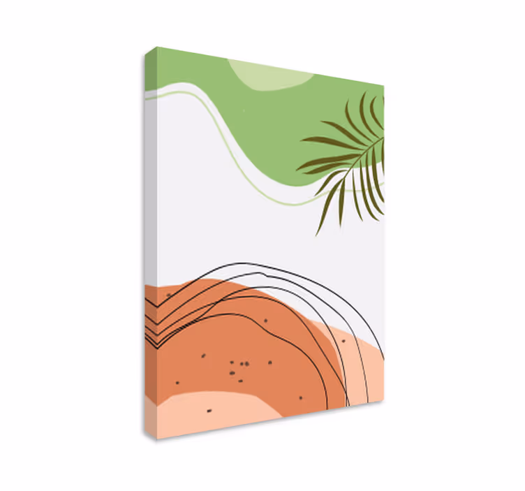 Modern canvas schilderij abstract tropische vormen - TenStickers