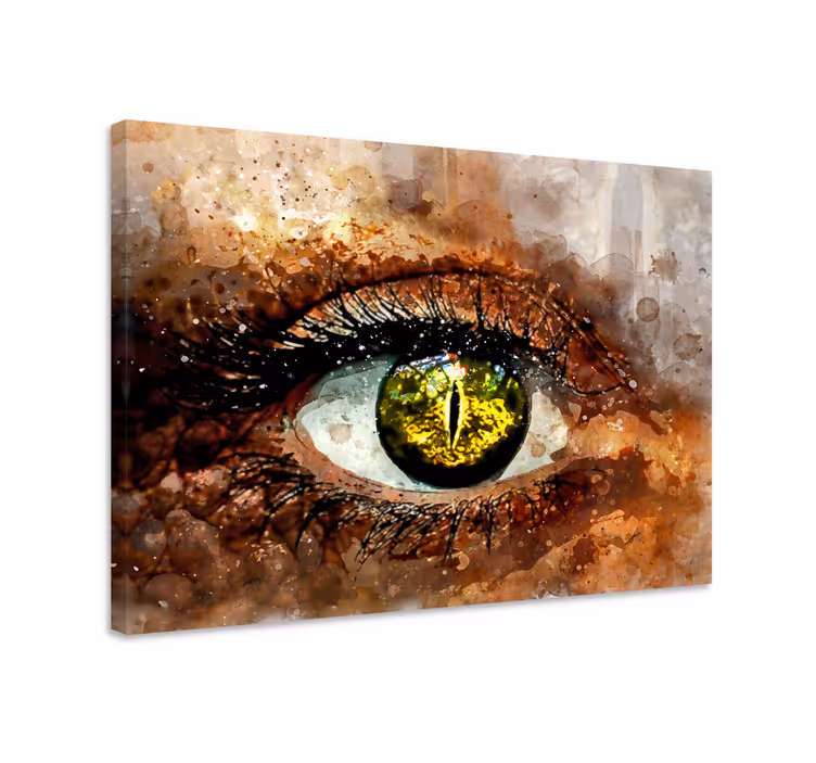 Canvas schilderij olifant mystieke oogvangst - TenStickers