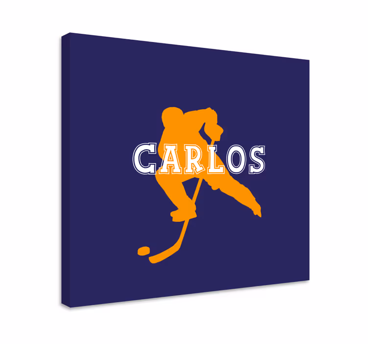 Canvas schilderij sporten ijshockeyspeler - TenStickers