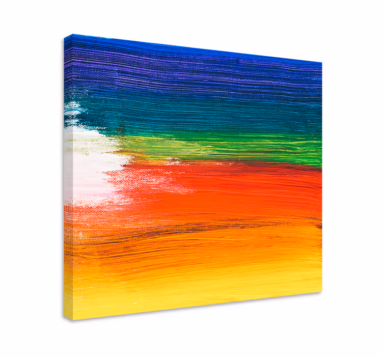 Canvas schilderij abstract kleurrijke abstracte strepen - TenStickers