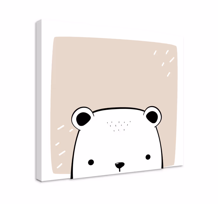 Canvas schilderij baby's Baby ijsbeer - TenStickers