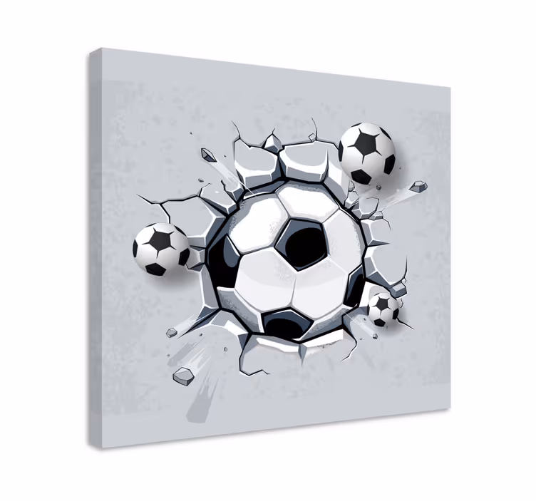 Impact van voetbal canvas schilderij sporten - TenStickers