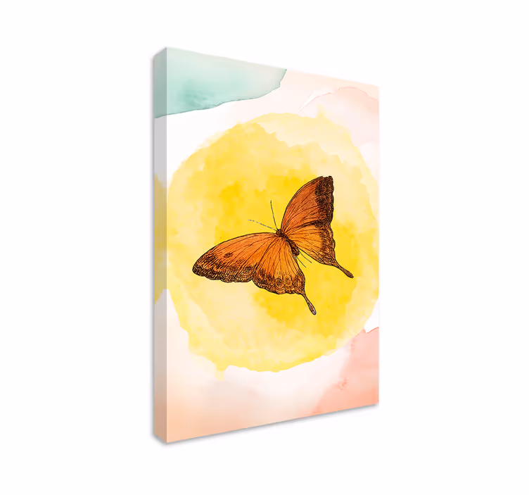 Canvas schilderij vlinder elegant vlinderontwerp - TenStickers