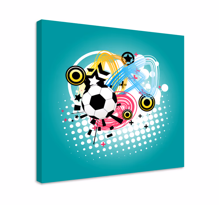 Canvas schilderij sporten voetbal bal actie - TenStickers