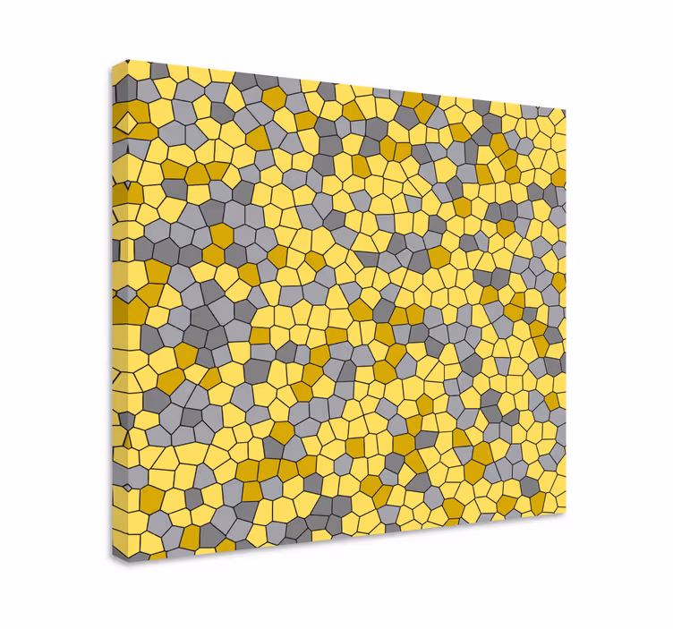 Geometrisch canvas schilderij honingraatpatroon ontwerp - TenStickers