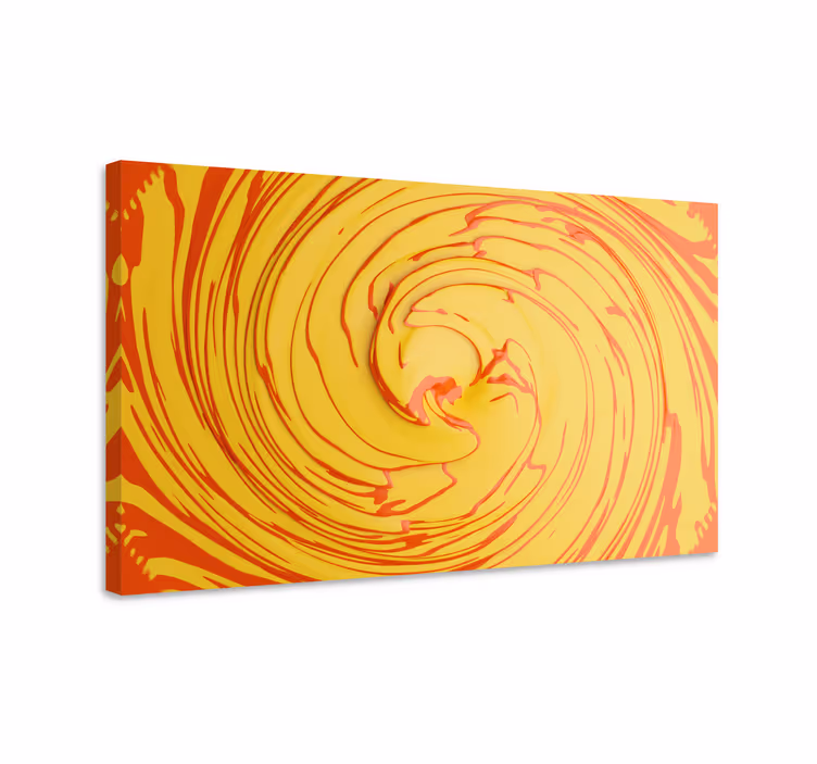 Levendige spiraalvormige beweging Canvas schilderij abstract - TenStickers