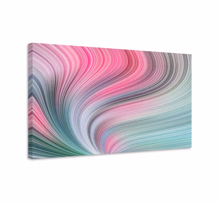 Canvas schilderij abstract golvende kleuren - TenStickers