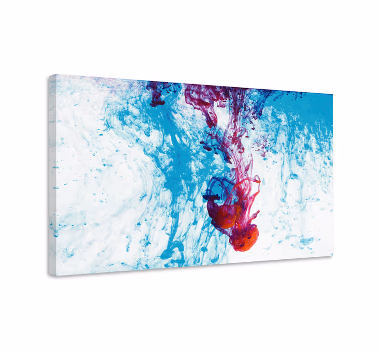 Canvas schilderij abstract levendige kleurstroom - TenStickers