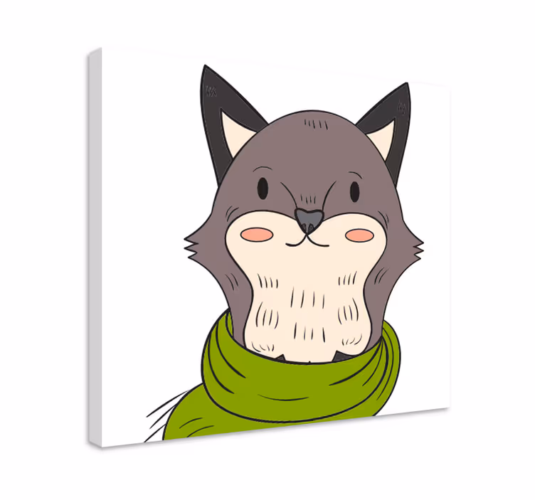 Canvas schilderij dieren vriendelijk dier karakter - TenStickers