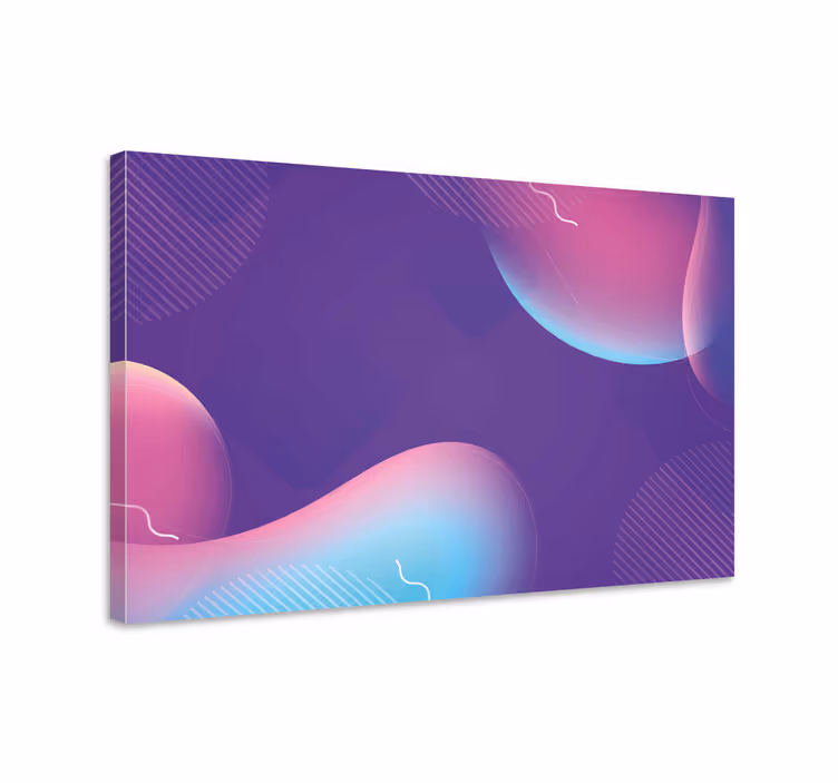 Modern canvas schilderij abstracte vloeibare vormen - TenStickers