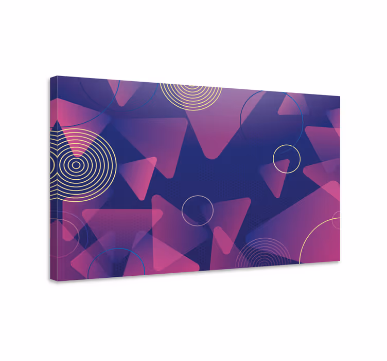 Geometrisch canvas schilderij dynamisch vormenpatroon - TenStickers