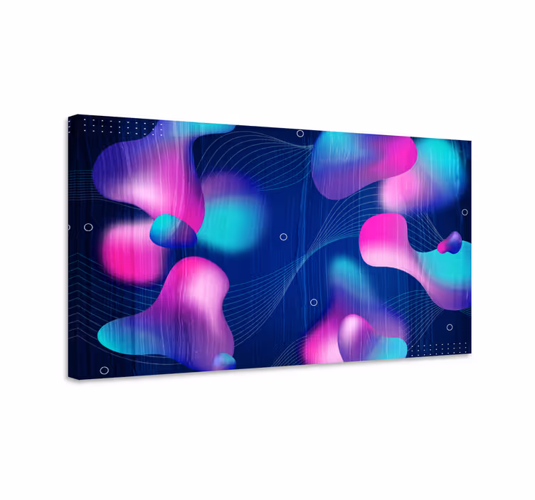 Modern canvas schilderij abstract vloeibare vormen - TenStickers