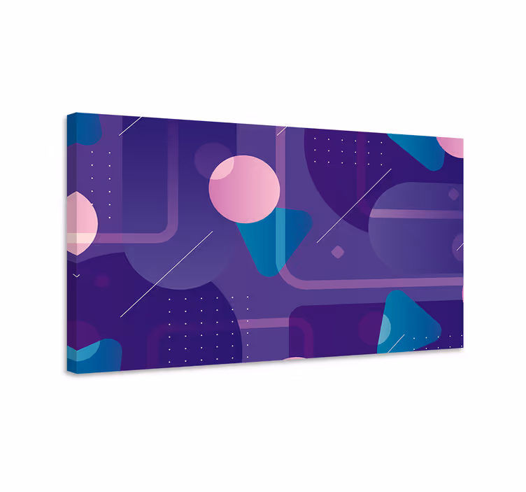 Geometrisch canvas schilderij abstracte vormen ontwerp - TenStickers