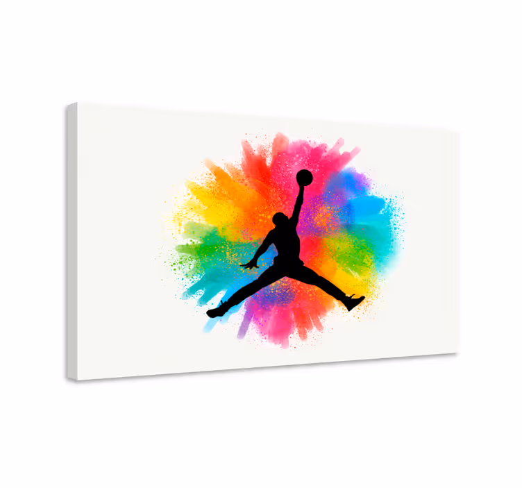Canvas schilderij sporten energieke basketbalspeler - TenStickers