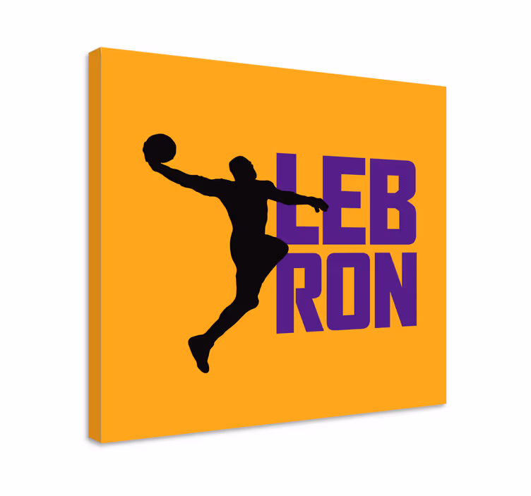 Canvas schilderij sporten dynamische basketbalspeler - TenStickers