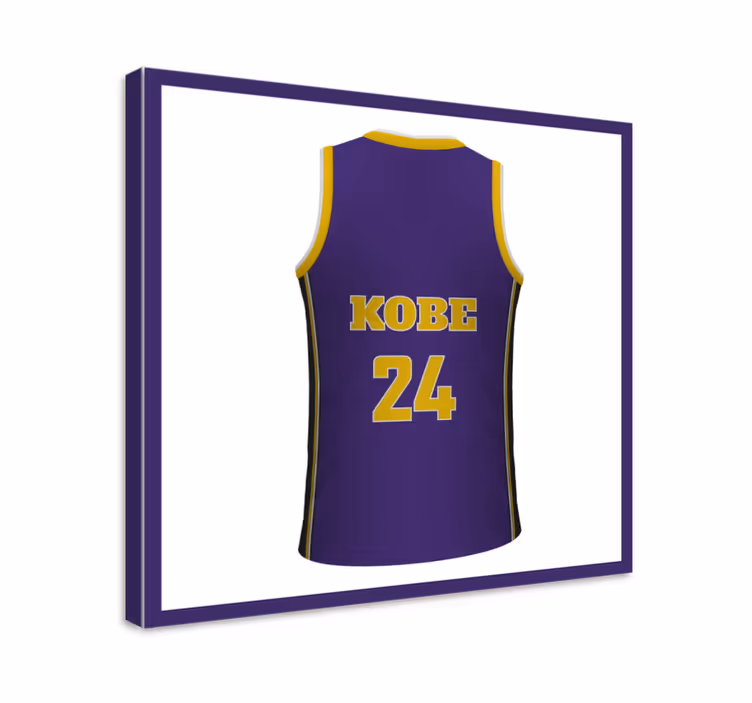 Gepersonaliseerd basketbal t-shirt canvas schilderij sporten - TenStickers