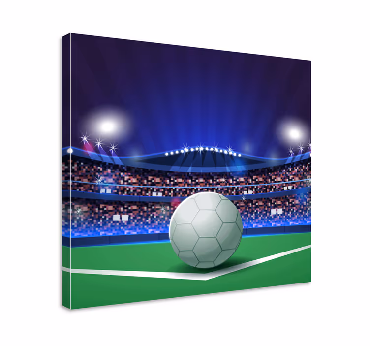 Canvas schilderij sporten voetbalstadion scene - TenStickers