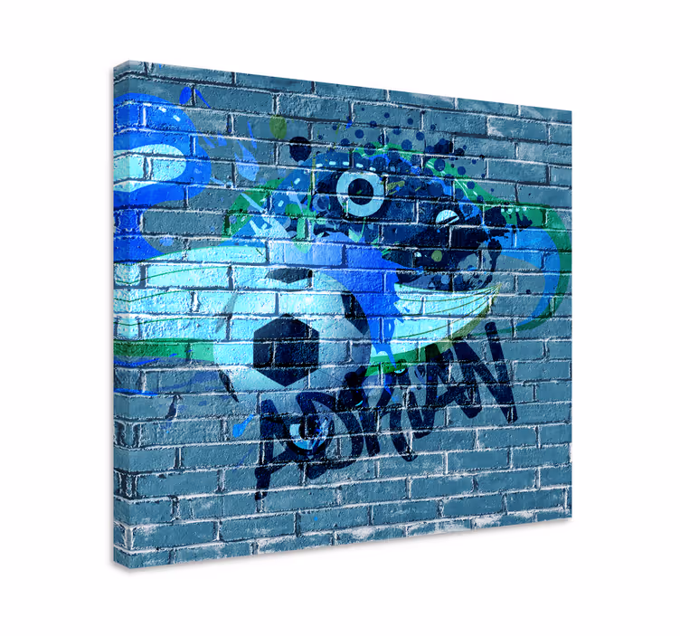 Canvas schilderij sporten voetbal graffiti kunst - TenStickers