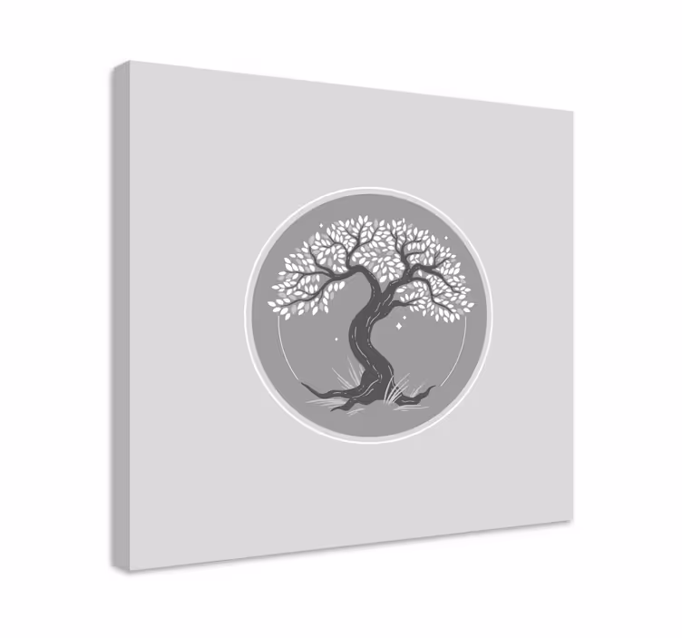 Gestileerd boomsilhouet Canvas bomen - TenStickers