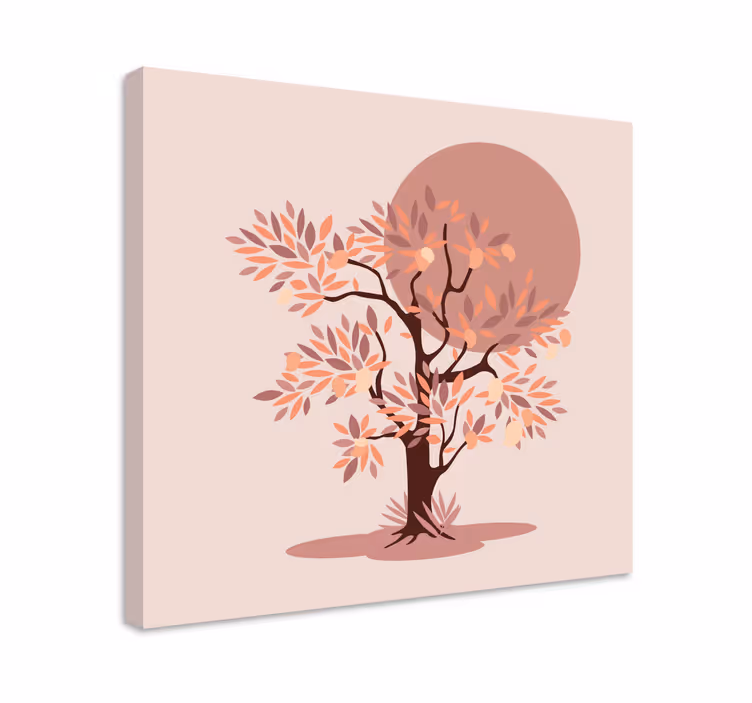 Canvas bomen herfstboom silhouet - TenStickers