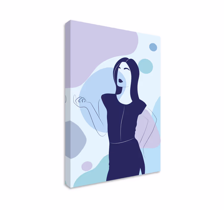 Canvas schilderij mensen en karakters vrouwengebaar - TenStickers