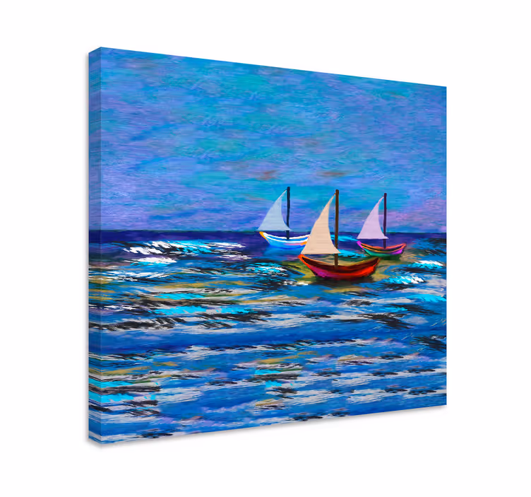 Canvas schilderij marine Regatta abstract - TenStickers
