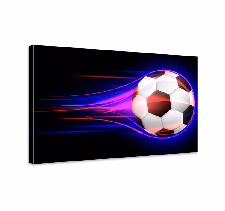 Canvas schilderij sporten dynamische voetbalbeweging - TenStickers