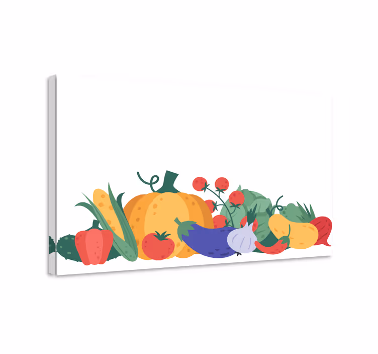 Canvas stilleven en fruit kleurrijke groentebounty - TenStickers