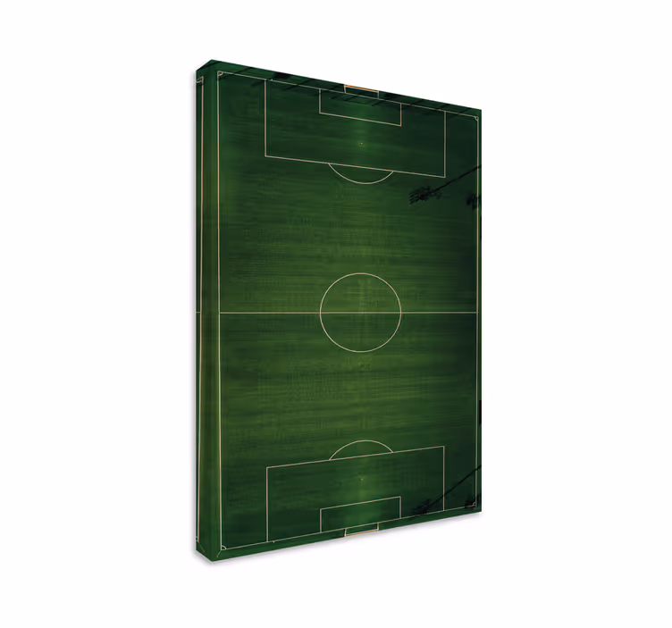 Canvas schilderij sporten voetbalveld overzicht - TenStickers