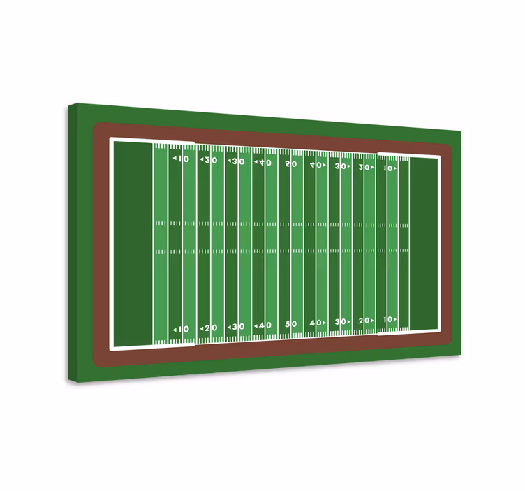 Canvas schilderij sporten voetbalveld indeling - TenStickers