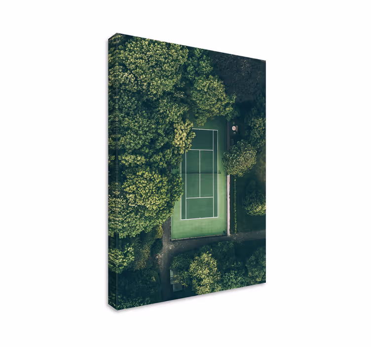 Uitzicht op tennisbaan canvas schilderij sporten - TenStickers