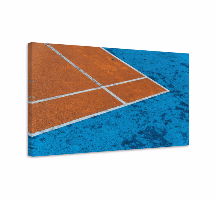 Canvas schilderij sporten tennisbaanlijnen - TenStickers