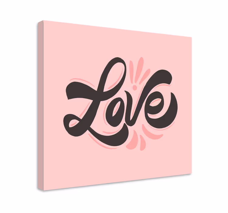 Canvas schilderij tekst liefde uitdrukking - TenStickers