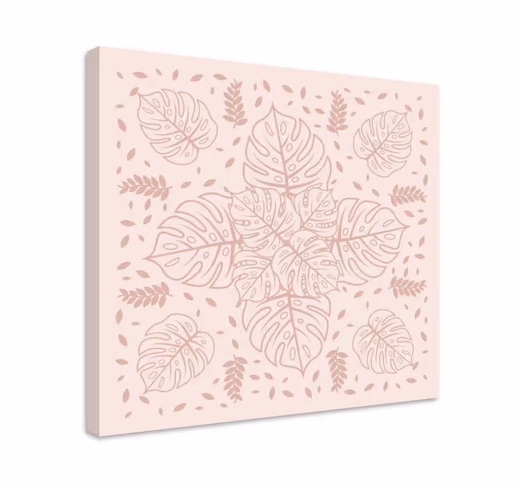 Botanisch monstera patroon Canvas schilderij plant - TenStickers