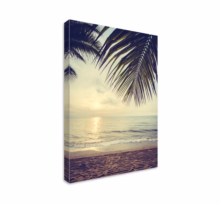 Canvas landschap vredzame oceaan zonsondergang - TenStickers