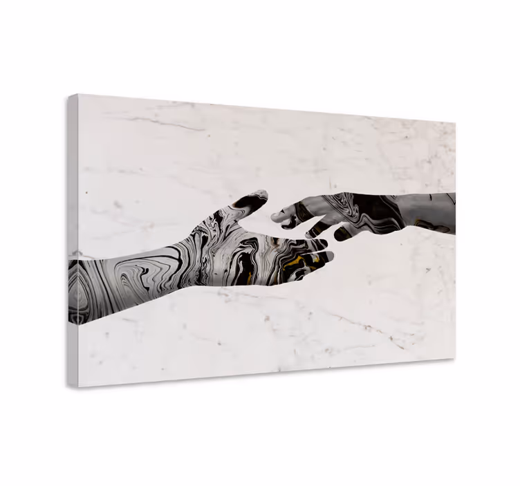 Canvas stilleven en fruit verbonden handen - TenStickers