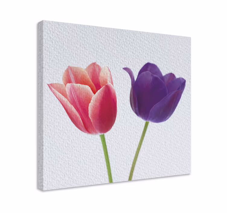 Canvas schilderij bloemen en planten tulpenarrangement - TenStickers