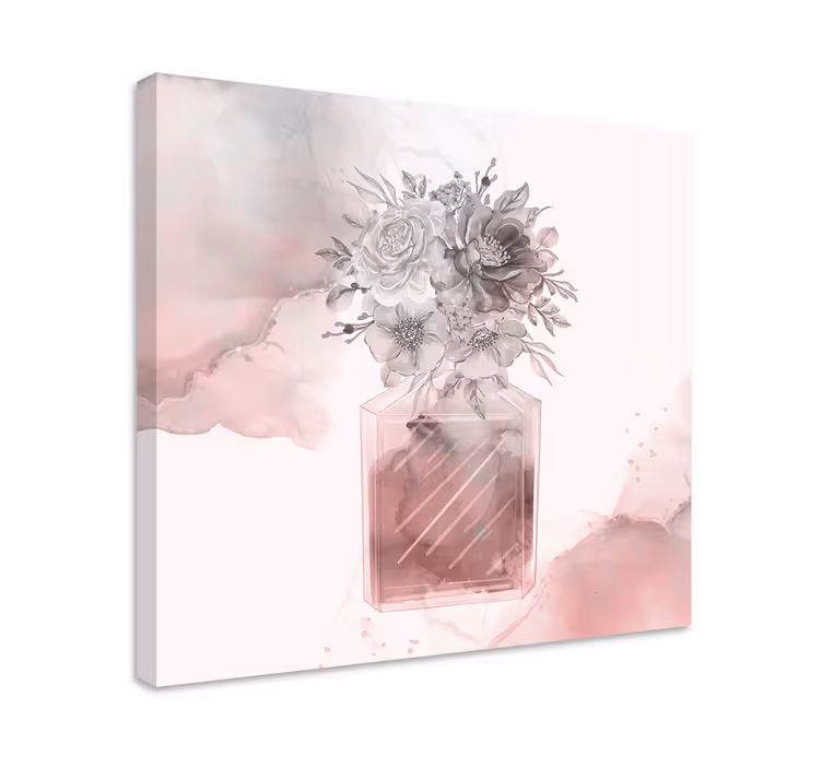 Canvas schilderij bloemen en planten vaas met bloemen - TenStickers