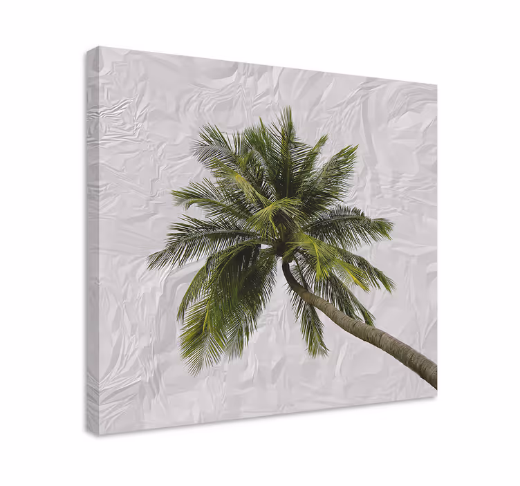 Canvas schilderij bloemen en planten palmblad hoog - TenStickers