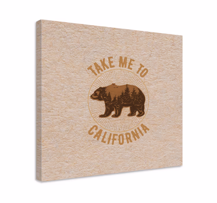 Canvas schilderij dieren california beer symbool - TenStickers