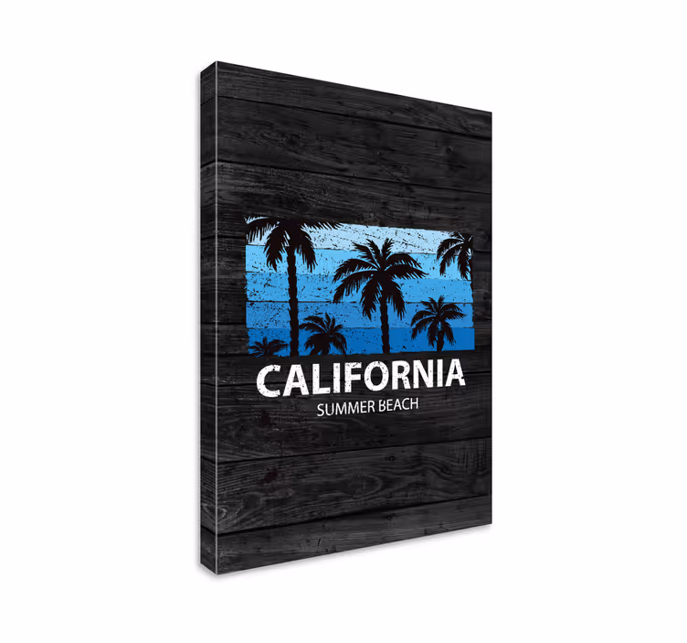 Canvas schilderij landen en steden palm trees californië - TenStickers