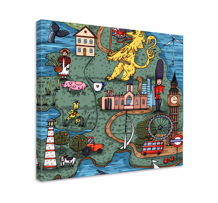 Canvas schilderij landen en steden engeland - TenStickers